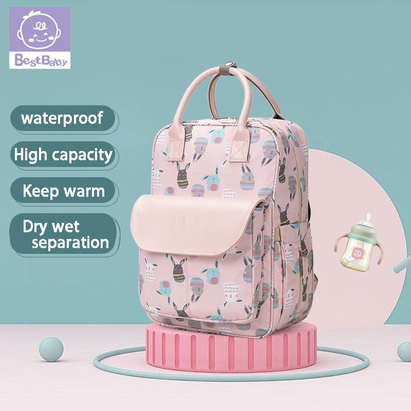 Best Baby Pink Series Baby Bags Diaper Bag Waterproof Mommy Bag Backpack For Travel Maternity Stroller Bag Colorful Large 2020