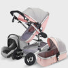 Luxury Baby Stroller 3 in 1 with Car Seat Portable Reversible High Landscape Baby Stroller Hot Mom Pink Stroller Travel Pram