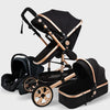 Luxury Baby Stroller 3 in 1 with Car Seat Portable Reversible High Landscape Baby Stroller Hot Mom Pink Stroller Travel Pram