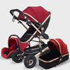 Luxury Baby Stroller 3 in 1 with Car Seat Portable Reversible High Landscape Baby Stroller Hot Mom Pink Stroller Travel Pram