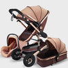 Luxury Baby Stroller 3 in 1 with Car Seat Portable Reversible High Landscape Baby Stroller Hot Mom Pink Stroller Travel Pram